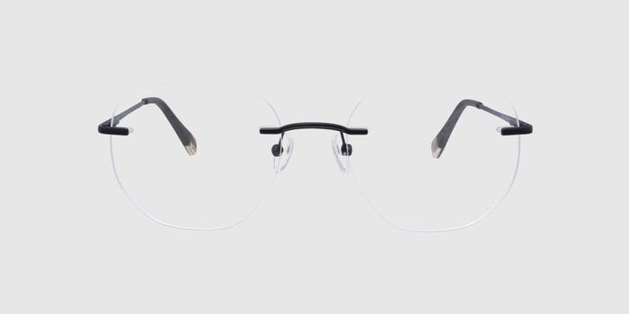 Octagon store rimless eyeglasses