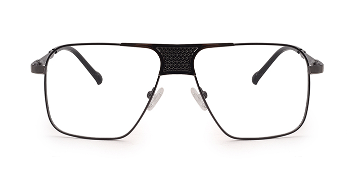 Black Full Frame Square Eyeglasses for Men and Women