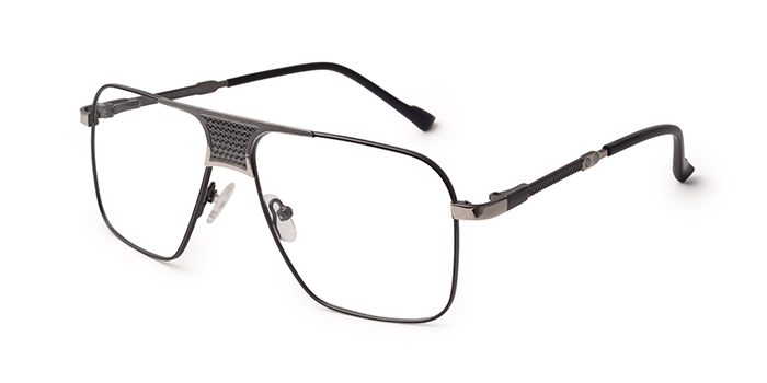  Black Full Frame Square Eyeglasses for Men and Women