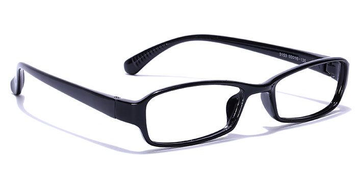  Black Full Frame Rectangle Eyeglasses for Men and Women