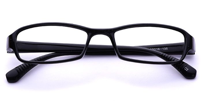  Black Full Frame Rectangle Eyeglasses for Men and Women