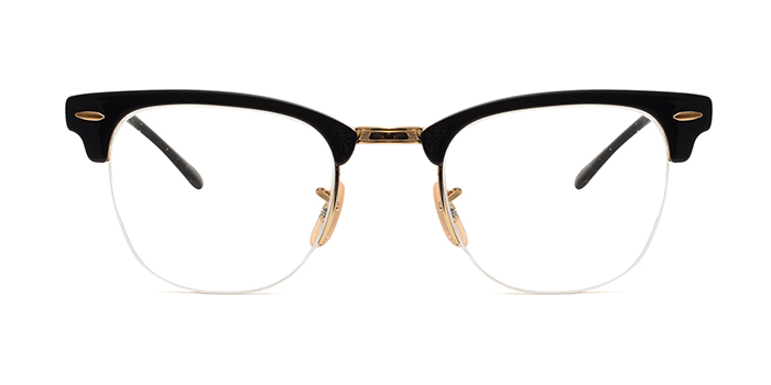 Ray-Ban Black Half Frame Clubmaster Eyeglasses for Men and Women