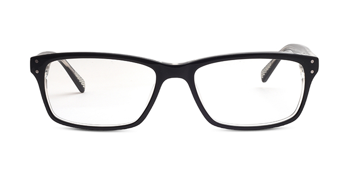 NIKE Black Full Frame Rectangle Eyeglasses for Men and Women