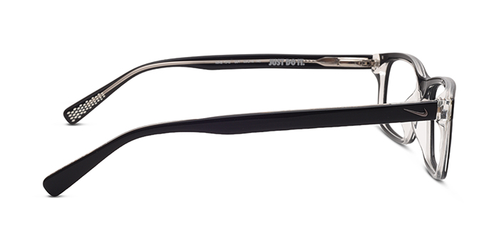 NIKE Black Full Frame Rectangle Eyeglasses for Men and Women