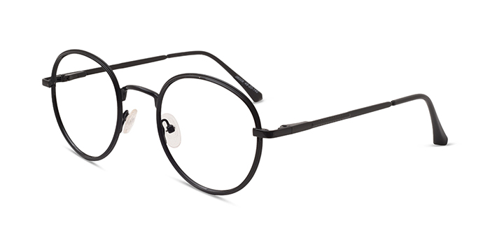  Black Full Frame Round Eyeglasses for Men and Women