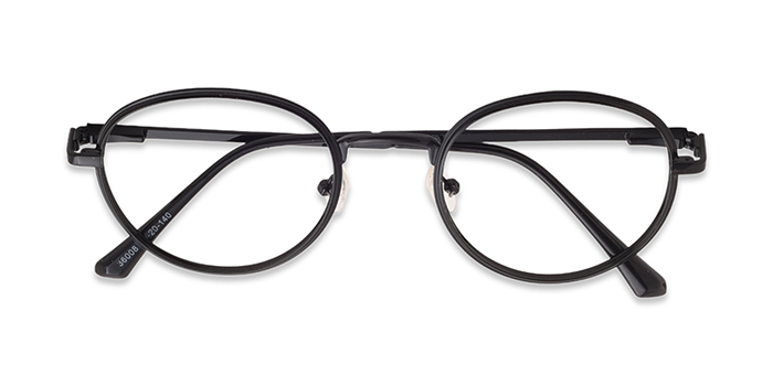  Black Full Frame Round Eyeglasses for Men and Women