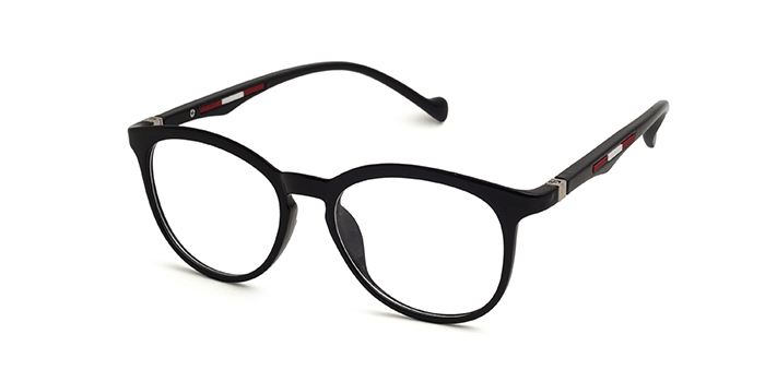  Black Full Frame Round Eyeglasses for Kids