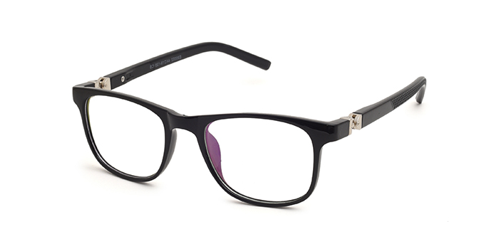  Black Full Frame Square Eyeglasses for Kids