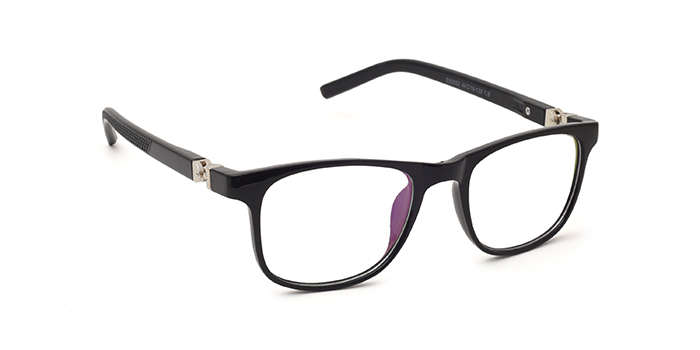  Black Full Frame Square Eyeglasses for Kids