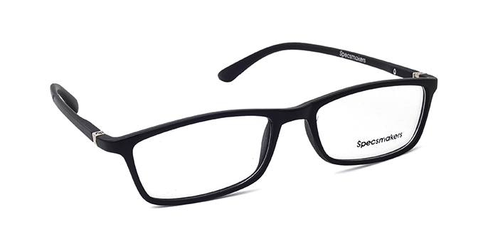 SPECSMAKERS Black Full Frame Rectangle Eyeglasses for Men