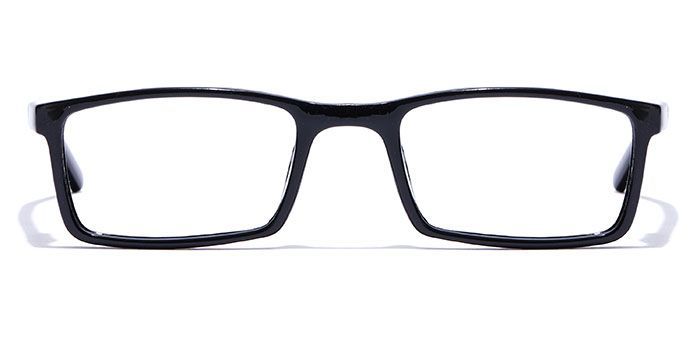  Black Full Frame Rectangle Computer Glasses for Men