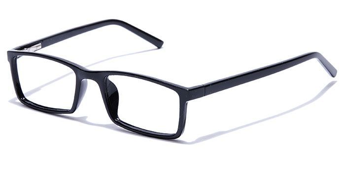  Black Full Frame Rectangle Computer Glasses for Men