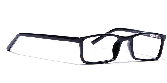  Black Full Frame Rectangle Computer Glasses for Men