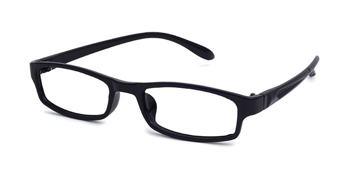  Black Full Frame Rectangle Computer Glasses for Men