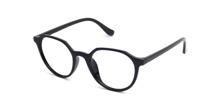  Black Full Frame Round Eyeglasses for Men and Women