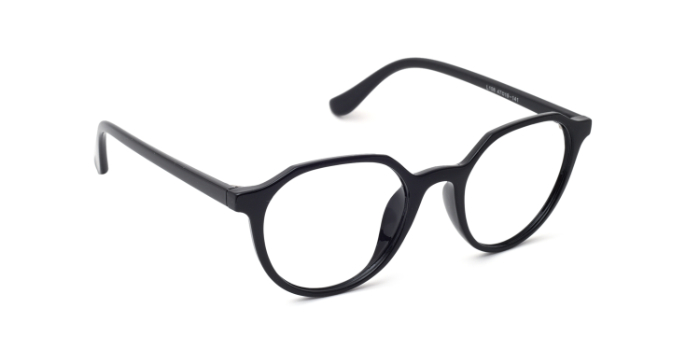  Black Full Frame Round Eyeglasses for Men and Women