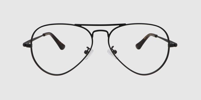  Black Full frame Aviator Eyeglasses for Men and Women