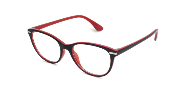  Black Full Frame Oval Eyeglasses for Women