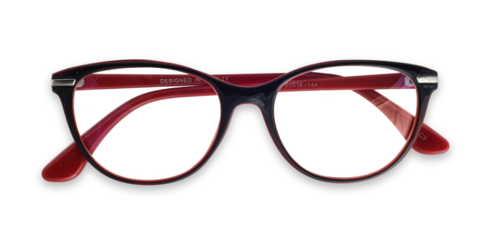  Black Full Frame Oval Eyeglasses for Women