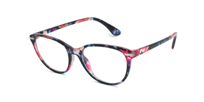  Floral Full Frame Oval Eyeglasses for Women