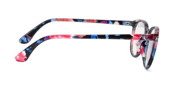  Floral Full Frame Oval Eyeglasses for Women