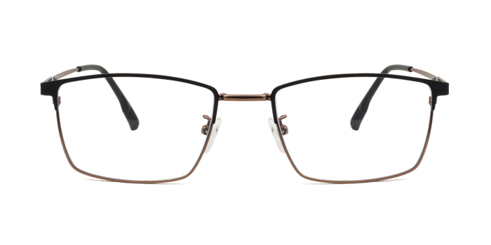  Brown Full Frame Square Eyeglasses for Men and Women