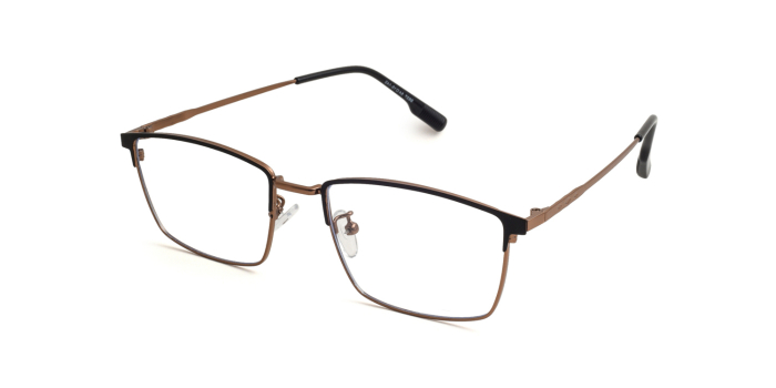  Brown Full Frame Square Eyeglasses for Men and Women