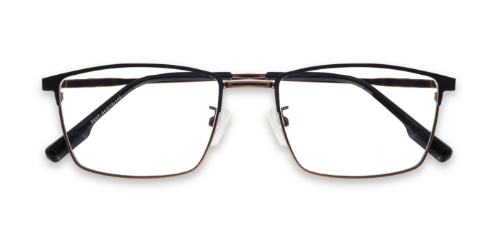  Brown Full Frame Square Eyeglasses for Men and Women