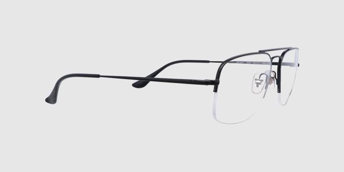  Black Half rim Aviator Eyeglasses for Men and Women
