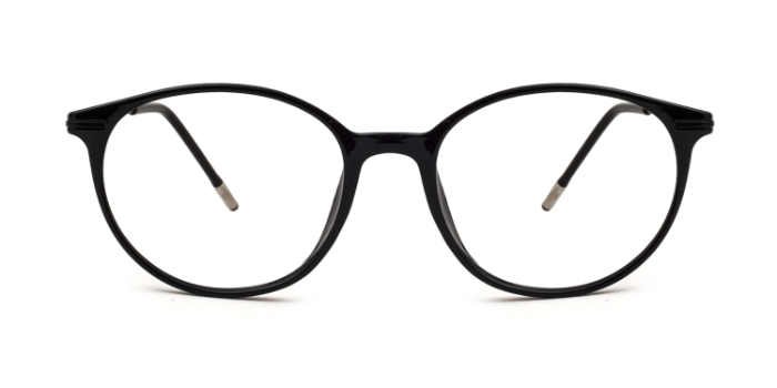  Black Full Frame Round Eyeglasses for Men and Women