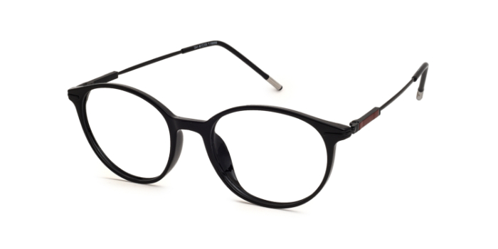  Black Full Frame Round Eyeglasses for Men and Women