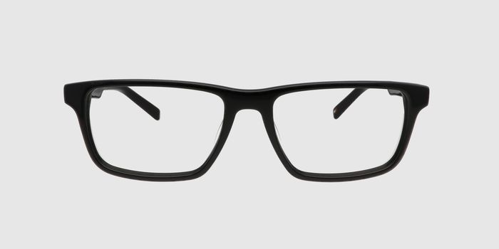  Black Full frame Rectangle Eyeglasses for Men