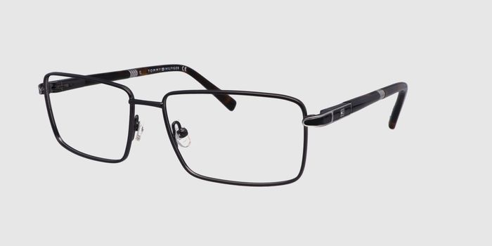  Black Full frame Rectangle Eyeglasses for Men