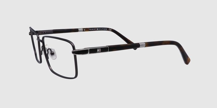  Black Full frame Rectangle Eyeglasses for Men