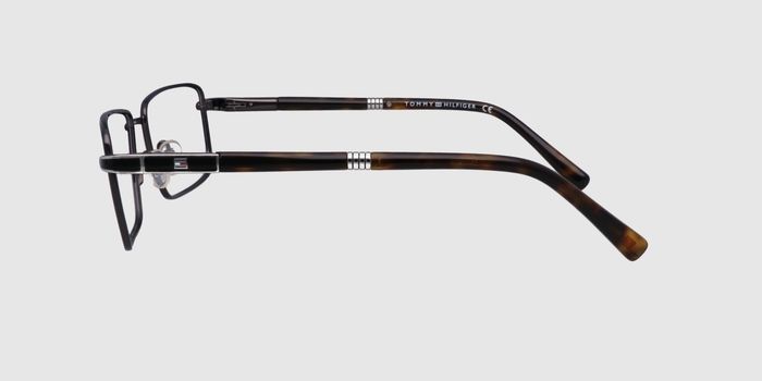  Black Full frame Rectangle Eyeglasses for Men