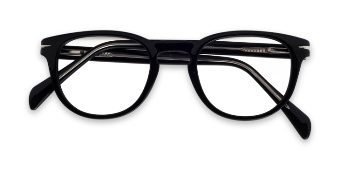  Black Full Frame Round Eyeglasses for Men and Women