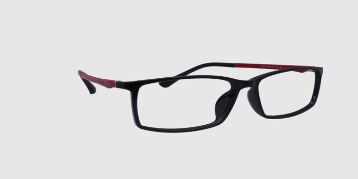  Black Full frame Rectangle Eyeglasses for Men and Women