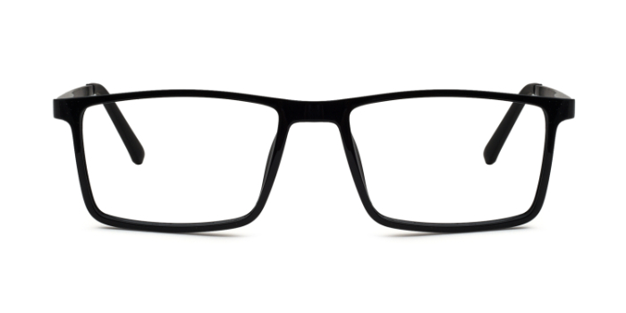  Black Full Frame Rectangle Eyeglasses for Men and Women