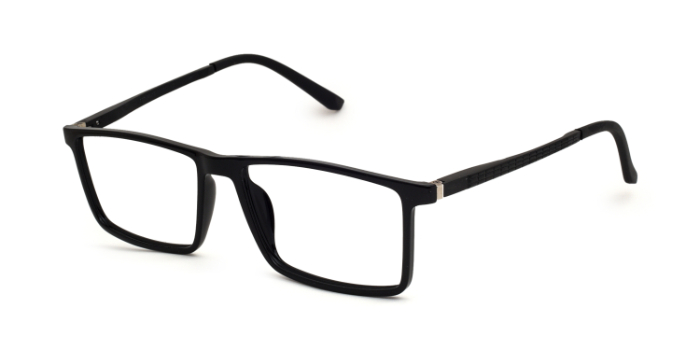  Black Full Frame Rectangle Eyeglasses for Men and Women