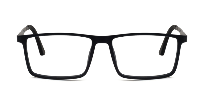  Black Full Frame Rectangle Eyeglasses for Men and Women