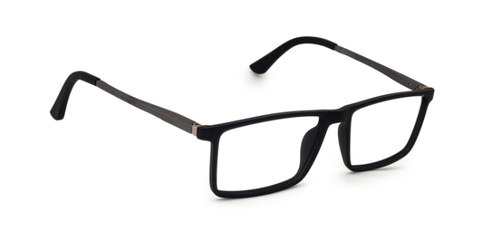  Black Full Frame Rectangle Eyeglasses for Men and Women