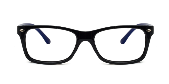  Black Full Frame Rectangle Eyeglasses for Men and Women