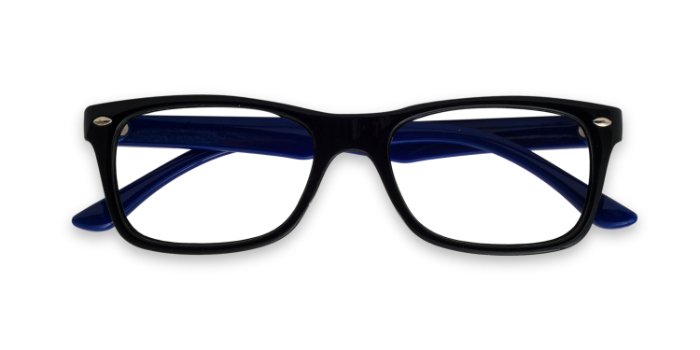  Black Full Frame Rectangle Eyeglasses for Men and Women