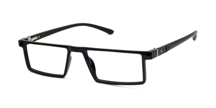  Black Full Frame Rectangle Eyeglasses for Men and Women