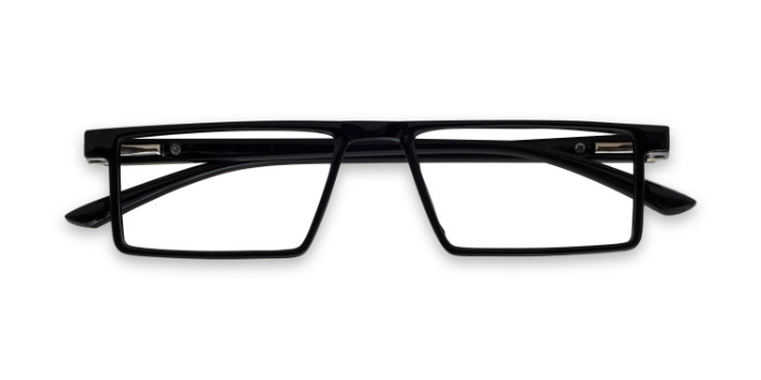  Black Full Frame Rectangle Eyeglasses for Men and Women