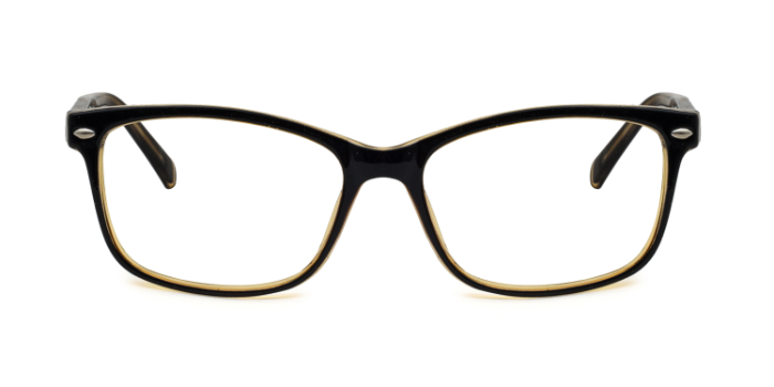  Black Full Frame Rectangle Eyeglasses for Men and Women