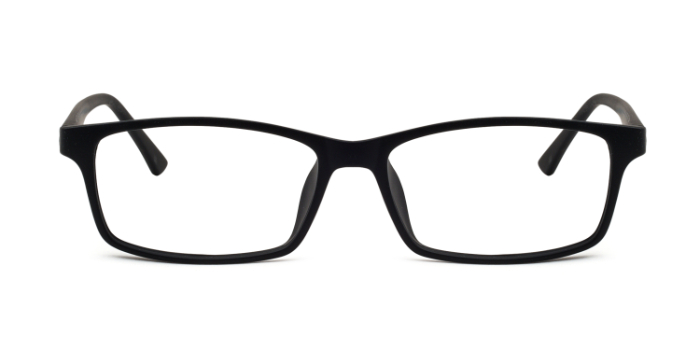  Black Full Frame Rectangle Eyeglasses for Men and Women