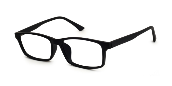  Black Full Frame Rectangle Eyeglasses for Men and Women