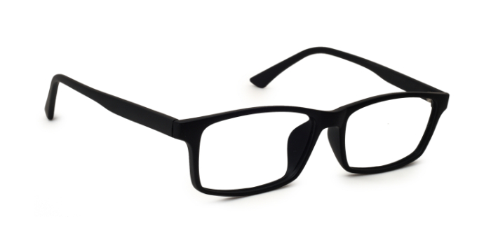  Black Full Frame Rectangle Eyeglasses for Men and Women