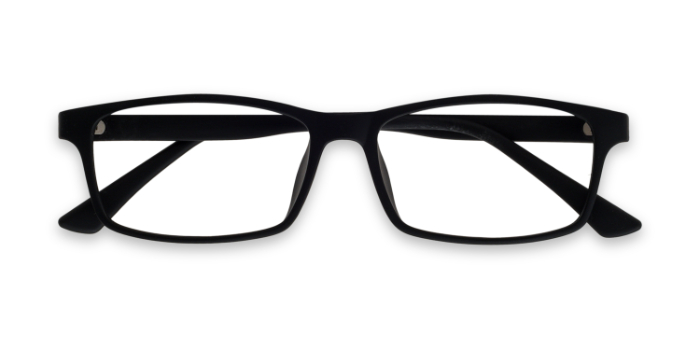  Black Full Frame Rectangle Eyeglasses for Men and Women